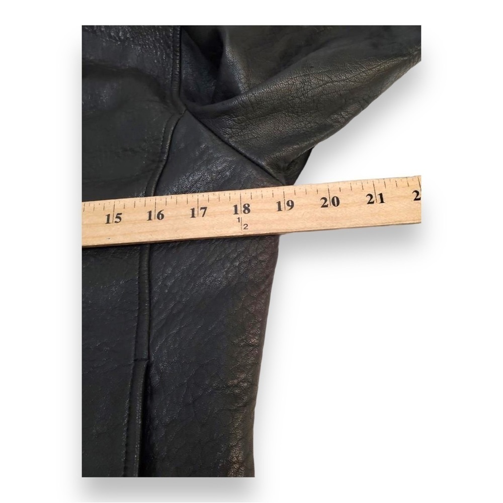 Vintage Couture by J. Park Black Lamb Leather Aviator Bomber Jacket, Size Medium - Picture 14 of 15